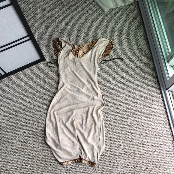Diane Von Furstenberg Zeke Snakeskin Dress Sz8 - Picture 9 of 9